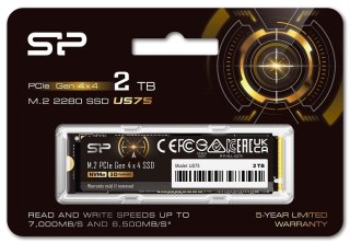 Dysk SSD Silicon Power US75 2TB M.2 PCIe Gen4x4 szybki 7000 MB/s
