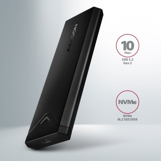 Obudowa zewnętrzna AXAGON EEM2-UB2 USB-C 10Gbps M.2 NVMe 42 60 80 mm czarna