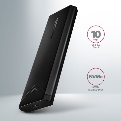 Obudowa zewnętrzna AXAGON EEM2-UB2 USB-C 10Gbps M.2 NVMe 42 60 80 mm czarna