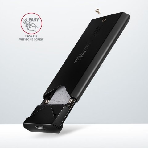 Obudowa zewnętrzna AXAGON EEM2-UB2 USB-C 10Gbps M.2 NVMe 42 60 80 mm czarna