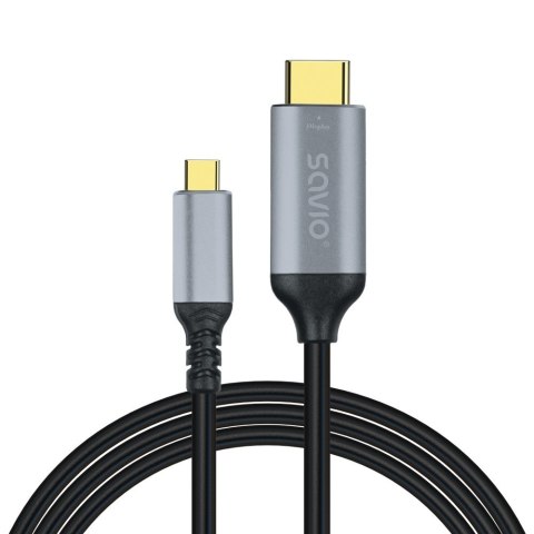 Kabel USB-C do HDMI Savio CL-184 3m wysokiej jakości miedź