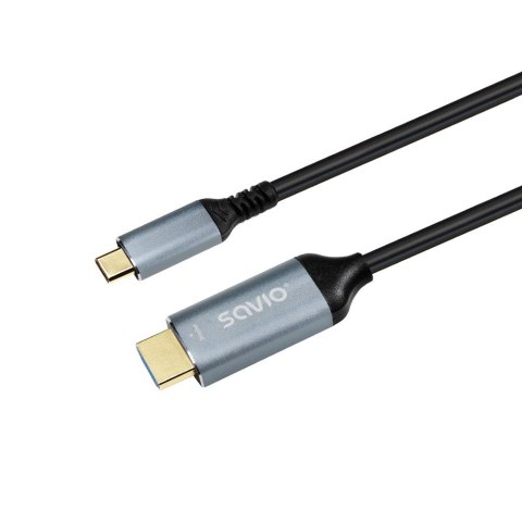 Kabel USB-C do HDMI Savio CL-184 3m wysokiej jakości miedź