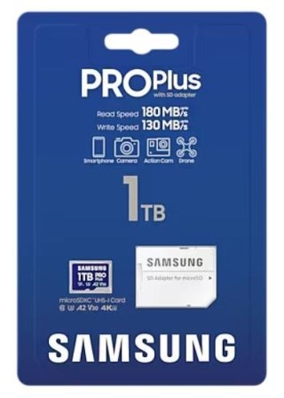 Karta microSD Samsung PRO Plus 1TB szybka z adapterem SD