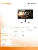 Monitor LG UltraGear 32GS75Q-B 32 QHD 180Hz 1ms IPS Gaming