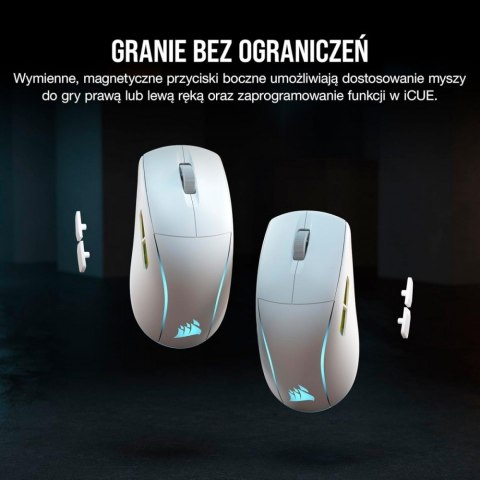Myszka bezprzewodowa Corsair M75 biała gamingowa RGB lekka