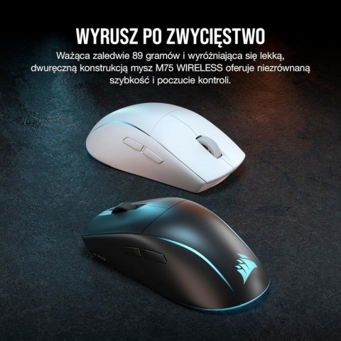 Myszka bezprzewodowa Corsair M75 biała gamingowa RGB lekka