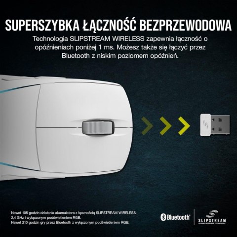 Myszka bezprzewodowa Corsair M75 biała gamingowa RGB lekka