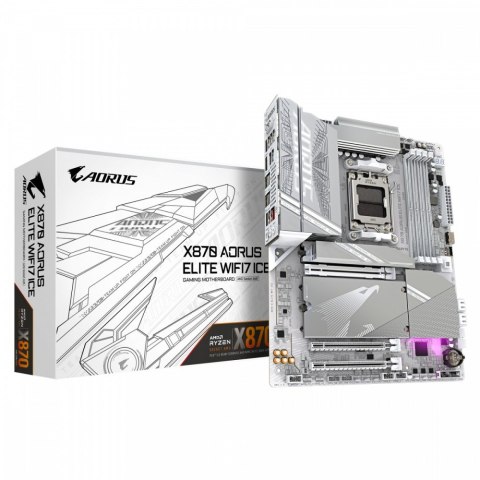 Płyta główna Gigabyte X870 A ELITE WF7 ICE ATX z Socket AM5 i DDR5