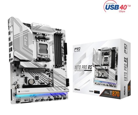 Płyta główna ASRock X870 PRO RS AM5 4DDR5 M.2 ATX wydajna