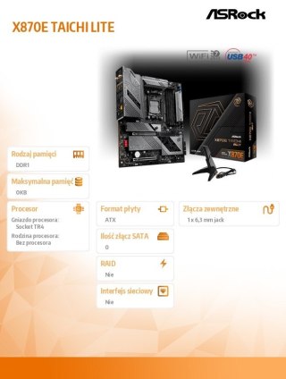 Płyta główna ASRock X870E TAICHI LITE AM5 4DDR5 EATX do gaming