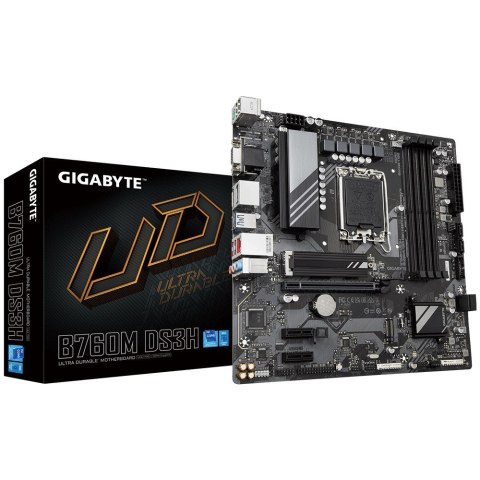 Płyta główna Gigabyte B760M DS3H s1700 mATX 4DDR5 HDMI DP DSUB
