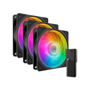 Wentylatory Cooler Master Mobius 120P ARGB 3-pak czarny wydajne