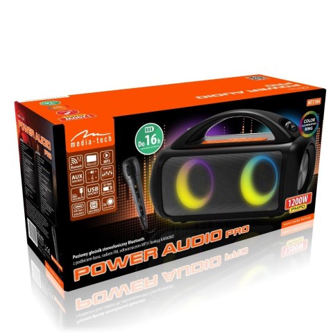 Głośnik Bluetooth Media-Tech POWER AUDIO PRO MT3184 60W IPX5 RGB Karaoke