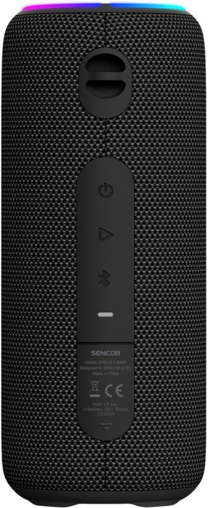 Głośnik bluetooth Sencor SIRIUS 2 MAXI B 30W wodoodporny LED TWS black
