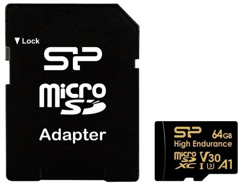 Karta pamięci microSDXC High Endurance 64GB V30 UHS-1 U3 A1 24/7 z adapterem