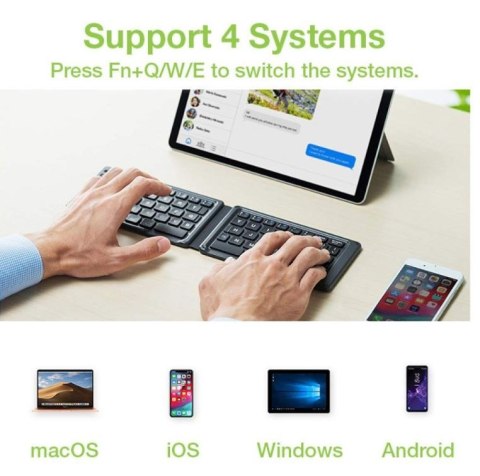 Klawiatura bezprzewodowa Techly BT 3.0 składana mobilna