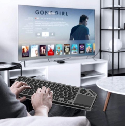 Klawiatura Techly bezprzewodowa z touchpadem LED Bluetooth RF 2.4GHz