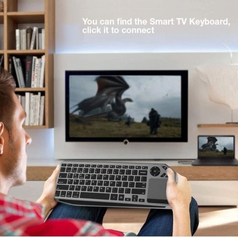Klawiatura Techly bezprzewodowa z touchpadem LED Bluetooth RF 2.4GHz