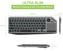 Klawiatura Techly bezprzewodowa z touchpadem LED Bluetooth RF 2.4GHz