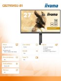 Monitor IIYAMA 27 GB2795HSU-B1 280Hz 0.2ms VA FHD z głośnikami
