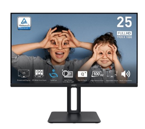 Monitor MSI PRO MP251P 24.5 FHD LED ergonomiczny 100Hz czarny