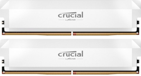 Pamięć DDR5 Crucial Pro OC 32GB 6400MHz CL38 biała z radiatorem