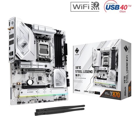 Płyta główna ASRock X870 STEEL LEGEND WIFI AM5 ATX DDR5 z M.2