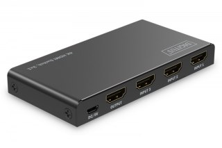 Przełącznik HDMI 4K DIGITUS 3x1 60Hz z pilotem czarny