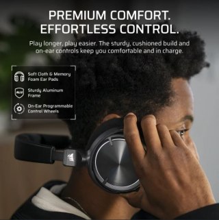 Słuchawki Corsair Virtuoso Max Wireless Carbon dźwięk przestrzenny z ANC