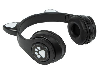 Słuchawki bezprzewodowe Bluetooth 5.0 LED dla dzieci czarne