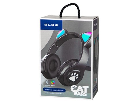 Słuchawki bezprzewodowe Bluetooth 5.0 LED dla dzieci czarne