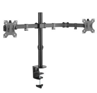 Uchwyt biurkowy Techly ICA-LCD 582-D na dwa monitory 13-32 cali 8kg czarny