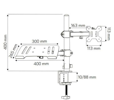 Uchwyt do monitora Techly 13-32 cali biurkowy z regulacją