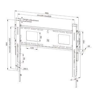 Uchwyt do monitora Neomounts WL30-750BL16 ścienny do 86 cale