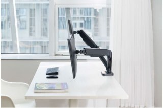 Uchwyt na dwa monitory Techly 17-32 cali biurkowy obrotowy gazowy