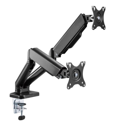 Uchwyt na dwa monitory Techly 17-32 cali biurkowy obrotowy gazowy