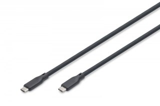 Kabel USB-C Digitus silikonowy 1m 10G 4K 100W czarny