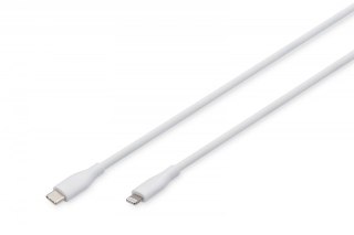 Kabel zasilający USB-C Lightning 60W silikonowy 0,5m Biały MFI