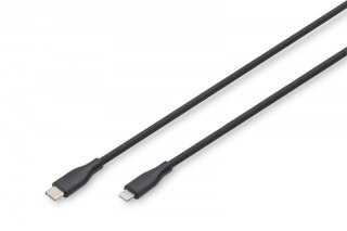 Kabel zasilający USB-C Lightning 60W silikonowy 2m czarny MFI