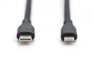 Kabel zasilający USB-C Lightning 60W silikonowy 2m czarny MFI