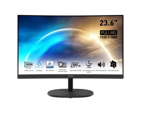 Monitor MSI PRO MP2412C 23.6 FHD Curved 100Hz czarny LED