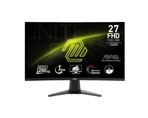 Monitor MSI MAG 27C6X 27 LED FHD Zakrzywiony 250Hz Czarny