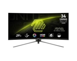 Monitor MSI MAG 345CQR 34 WQHD zakrzywiony 180Hz LED czarny
