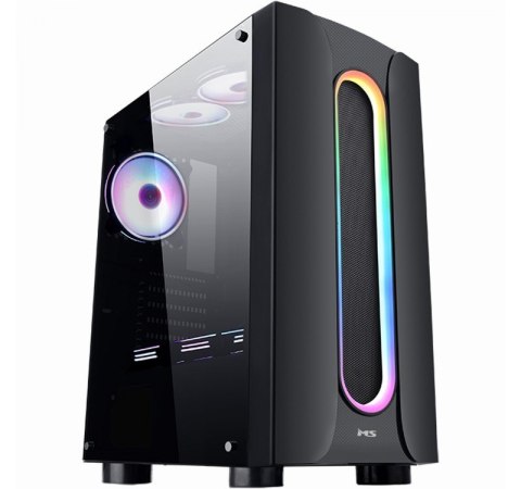 Obudowa gamingowa PC MS ARMOR V310 midi tower czarna z hartowanym szkłem