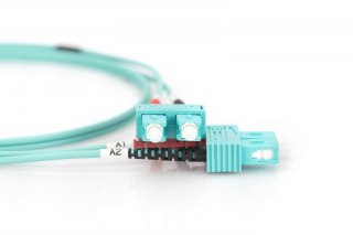 Patch cord światłowodowy FO SC-SC MM 50/125 OM3 duplex 3m turkusowy