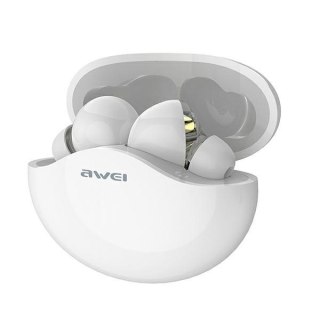 Słuchawki AWEI T12 Bluetooth TWS białe bezprzewodowe stereo HD