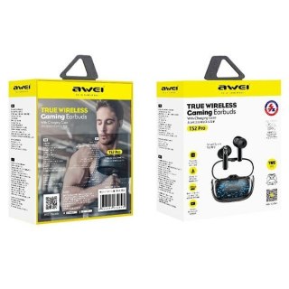 Słuchawki AWEI T52 Pro2 Bluetooth 5.3 czarne bezprzewodowe TWS