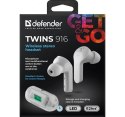 Słuchawki Defender TWINS 916 bezprzewodowe białe z mikrofonem