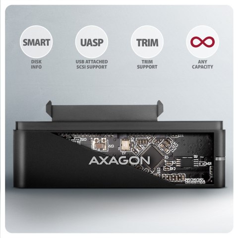 Adapter AXAGON ADSA-FPX FASTPORT X USB-C 10Gbps do SSD HDD SATA 2.5 3.5