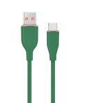 Kabel USB A do USB C 1.5M zielony stylowy do ładowania i danych